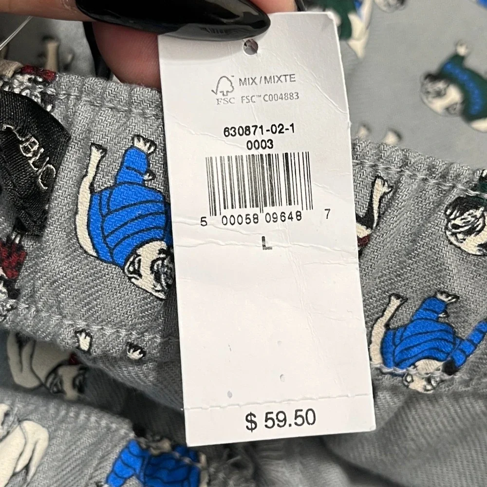 Banana Republic Bulldog Pajama Pants Mens‎ L Drawstring Sleepwear Lounge